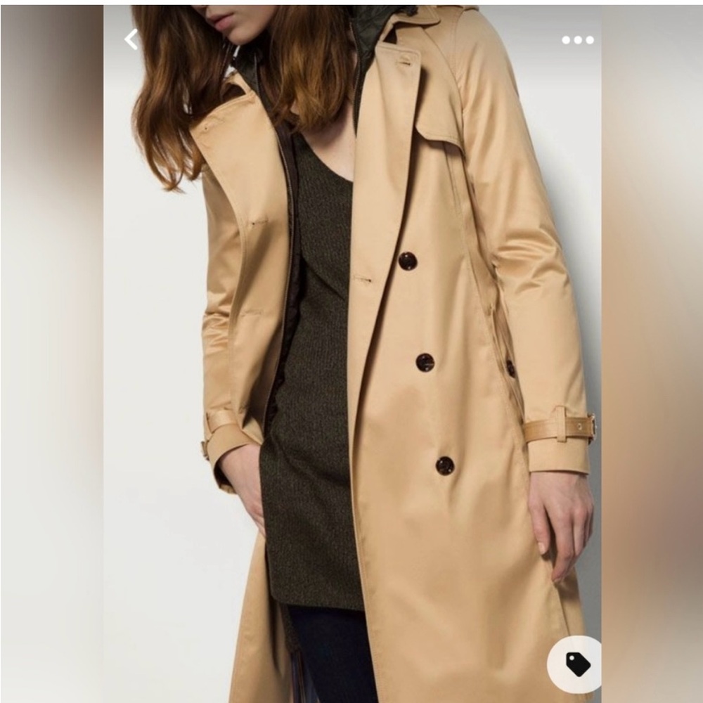 Massimo Dutti Classic Tan Trench Coat,S